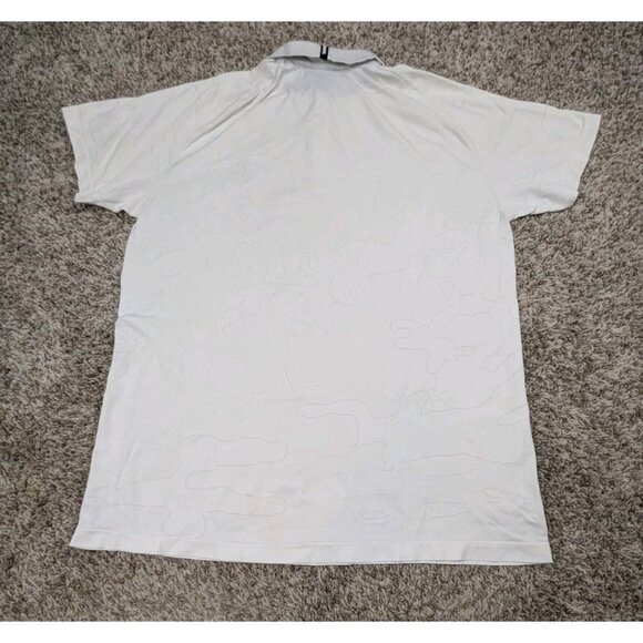 UNRL Golf Polo Shirt Mens XL White Camo Print Barstool Sports Performance - Picture 3 of 8